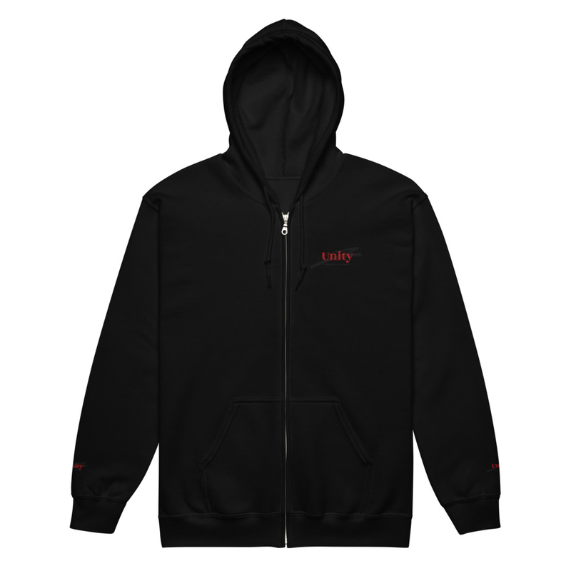 Geborduurde Unisex Rits hoodie