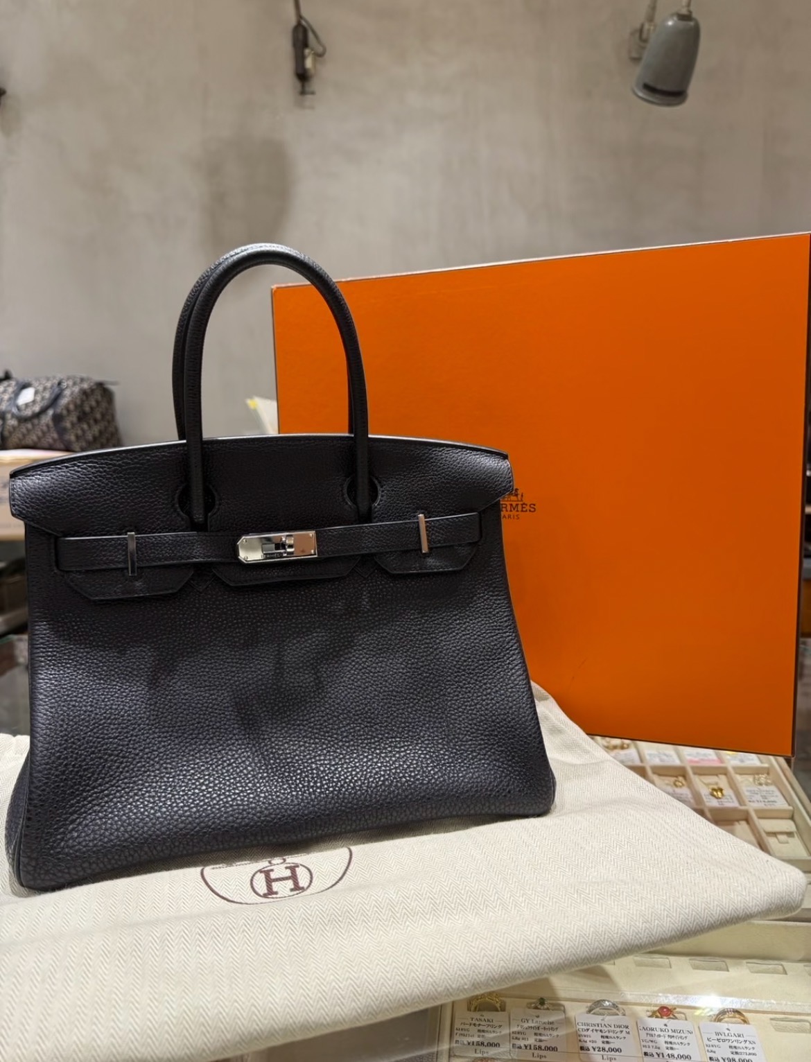No.7-Hermès Birkin Luxury Black Leather Handbag