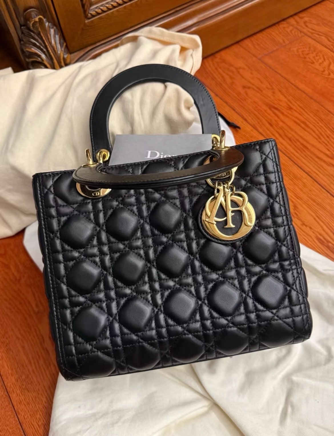 No.21-Dior Black Quilted Leather Handbag