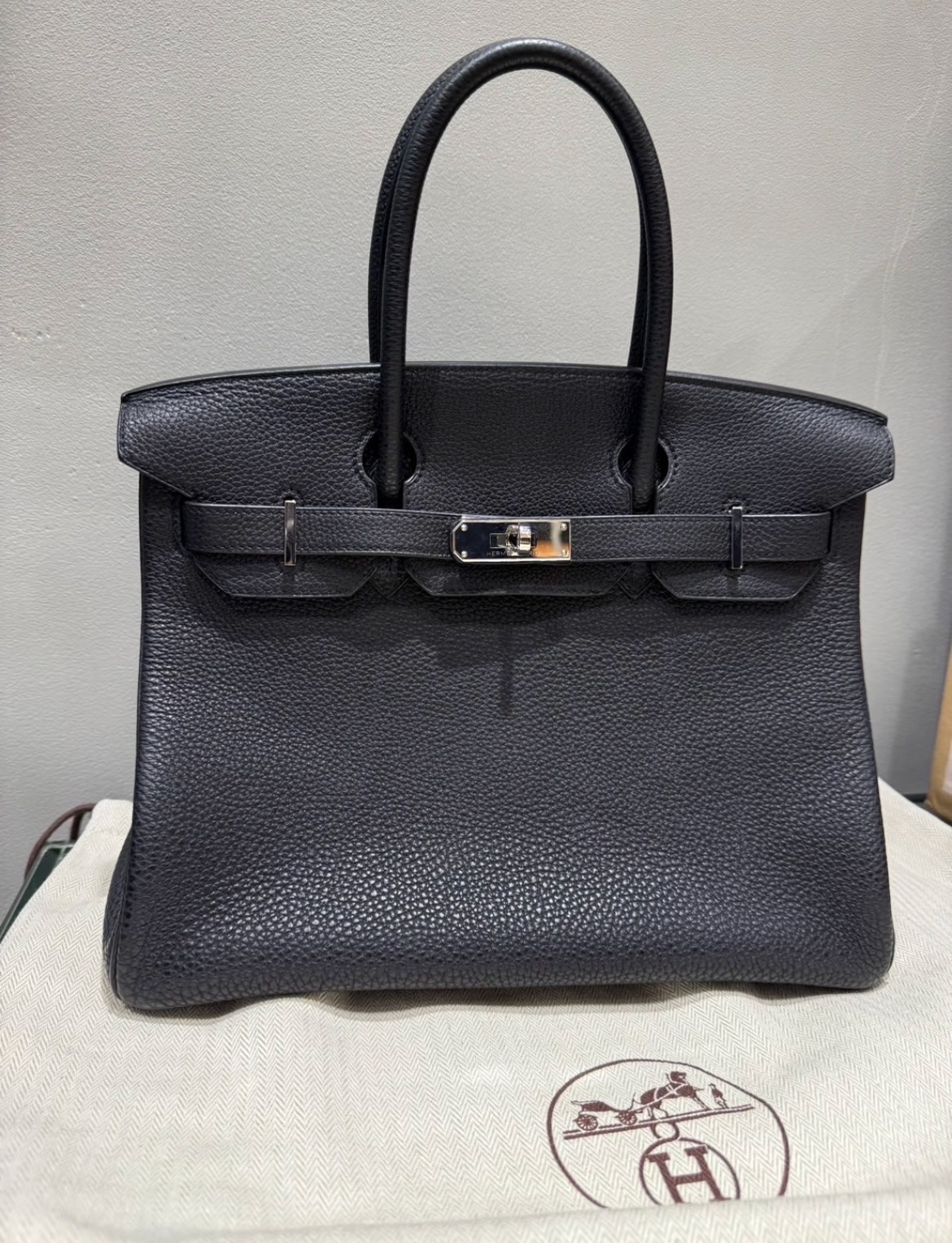 No.7-Hermès Birkin Luxury Black Leather Handbag