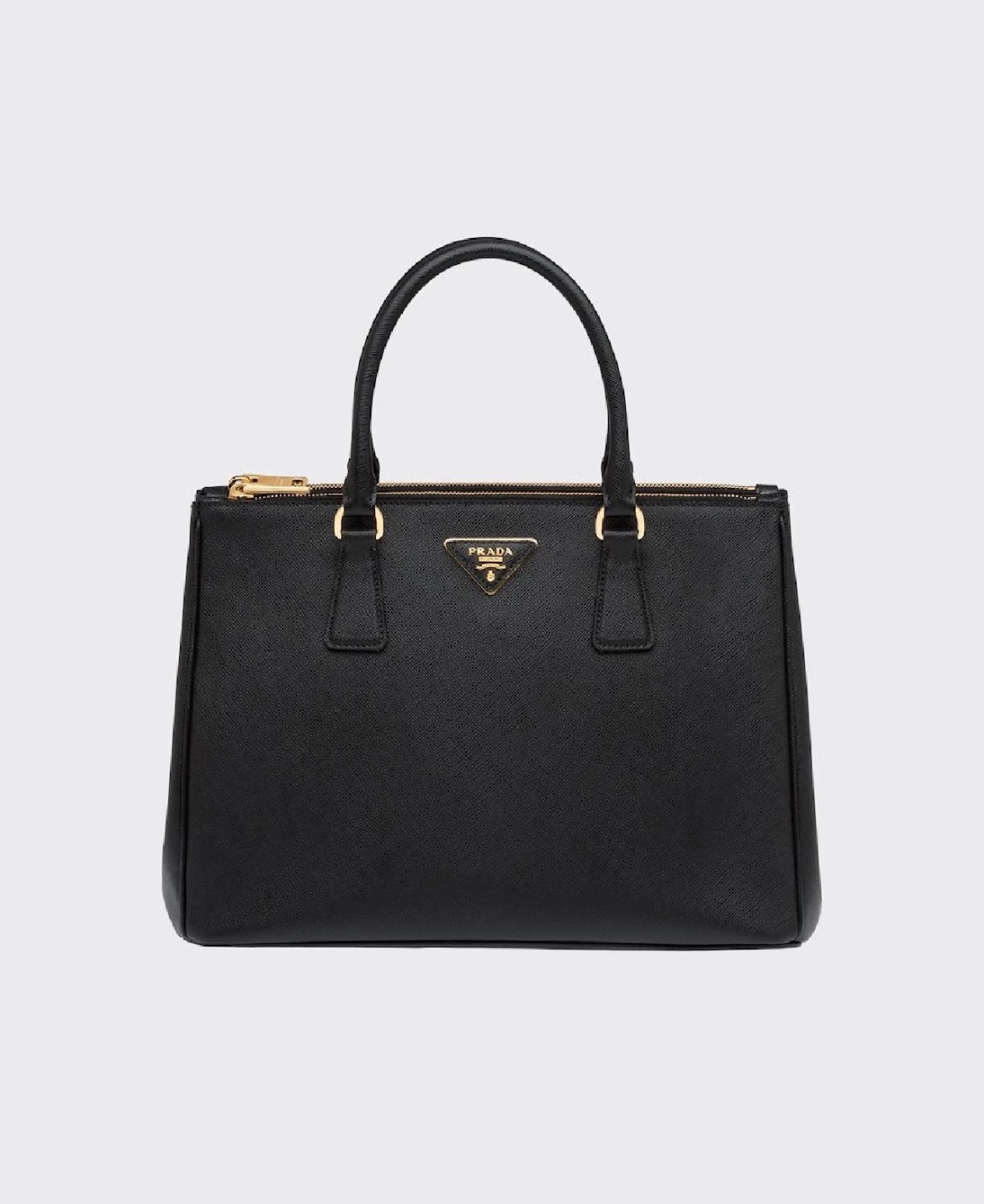 No.18-Prada Elegant Black Leather Tote Bag