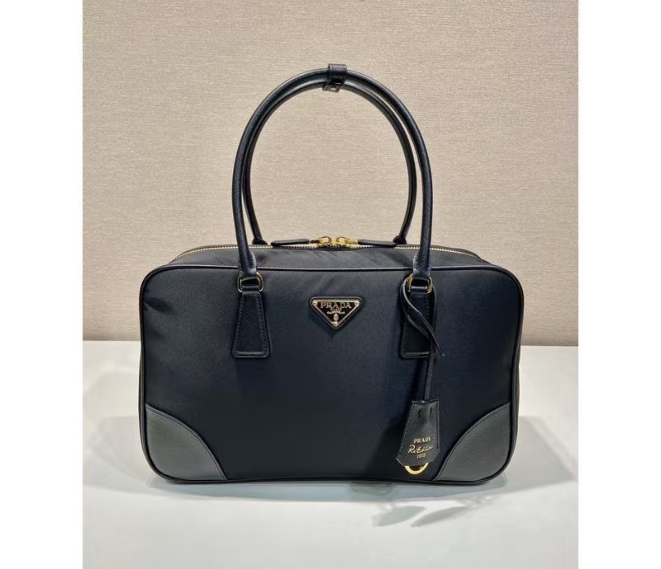 No.32-Prada Classic Leather Handbag