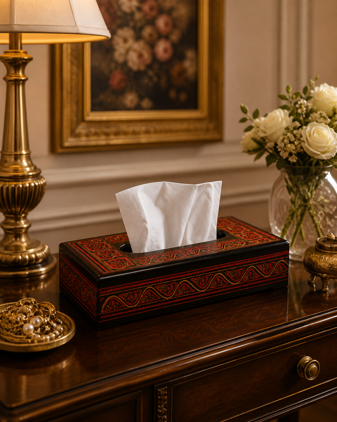 Handcrafted Wooden Tissue Box