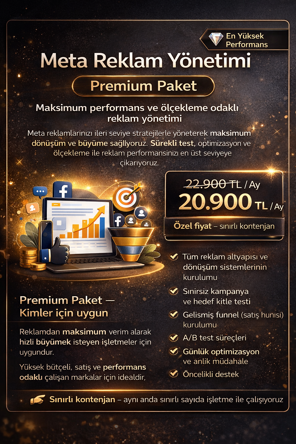 Meta Reklam Yönetimi – Premium Paket