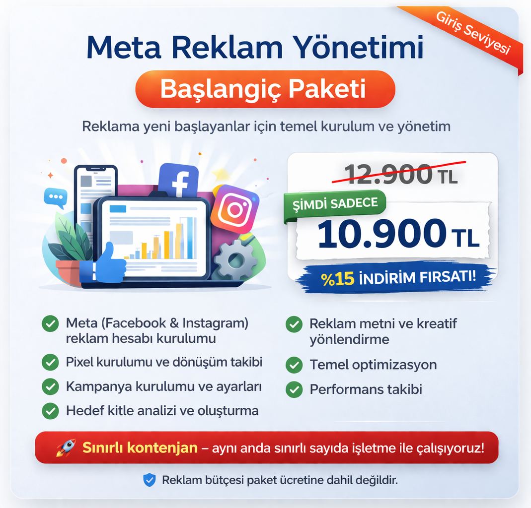 Meta Reklam Yönetimi – Başlangıç Paketi