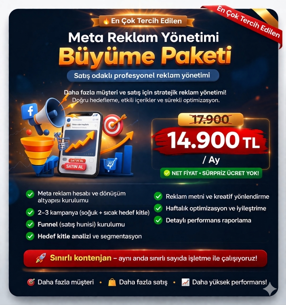 Meta Reklam Yönetimi – Büyüme Paketi