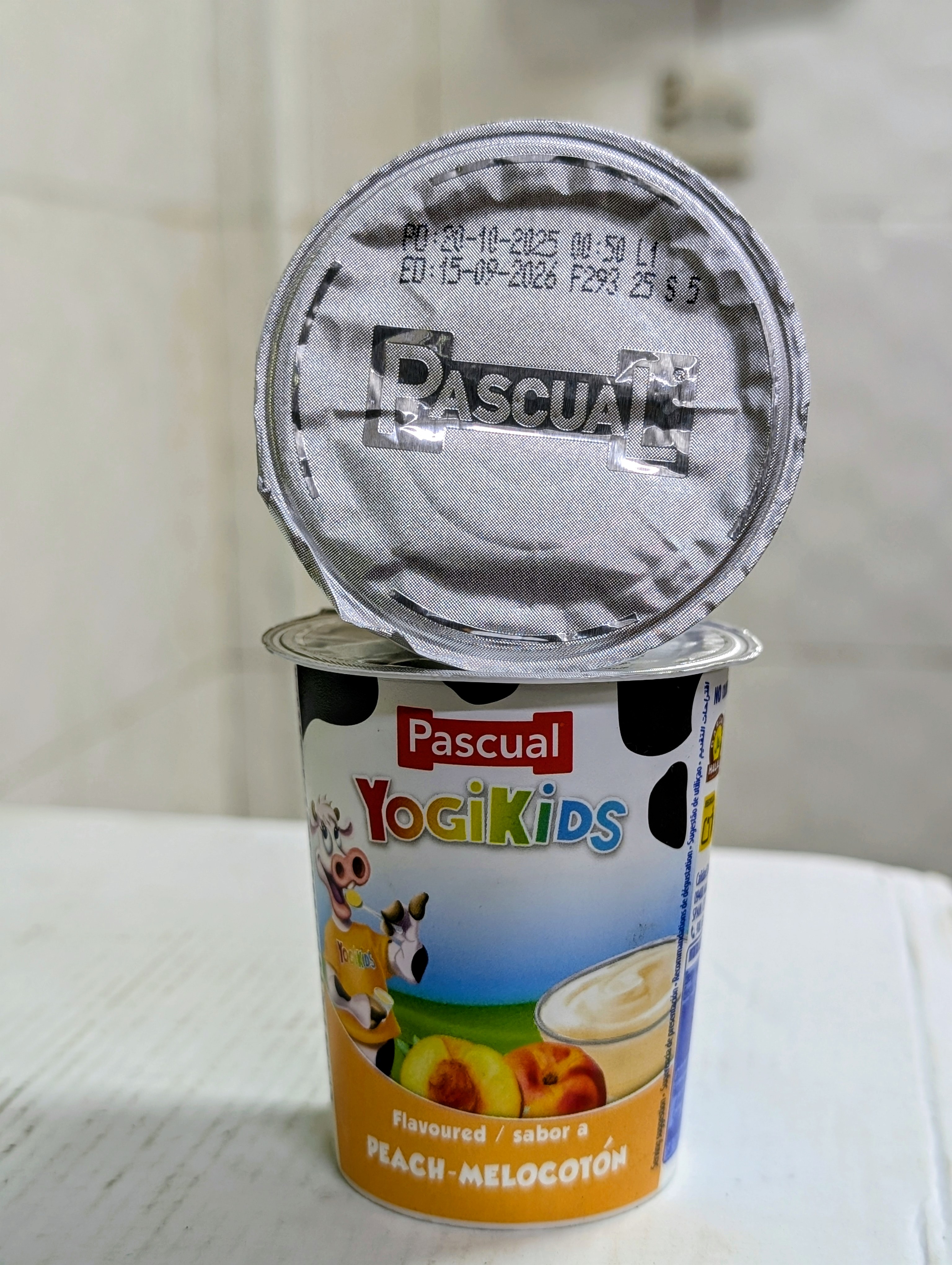 Pascual YogiKids Peach Yogurt