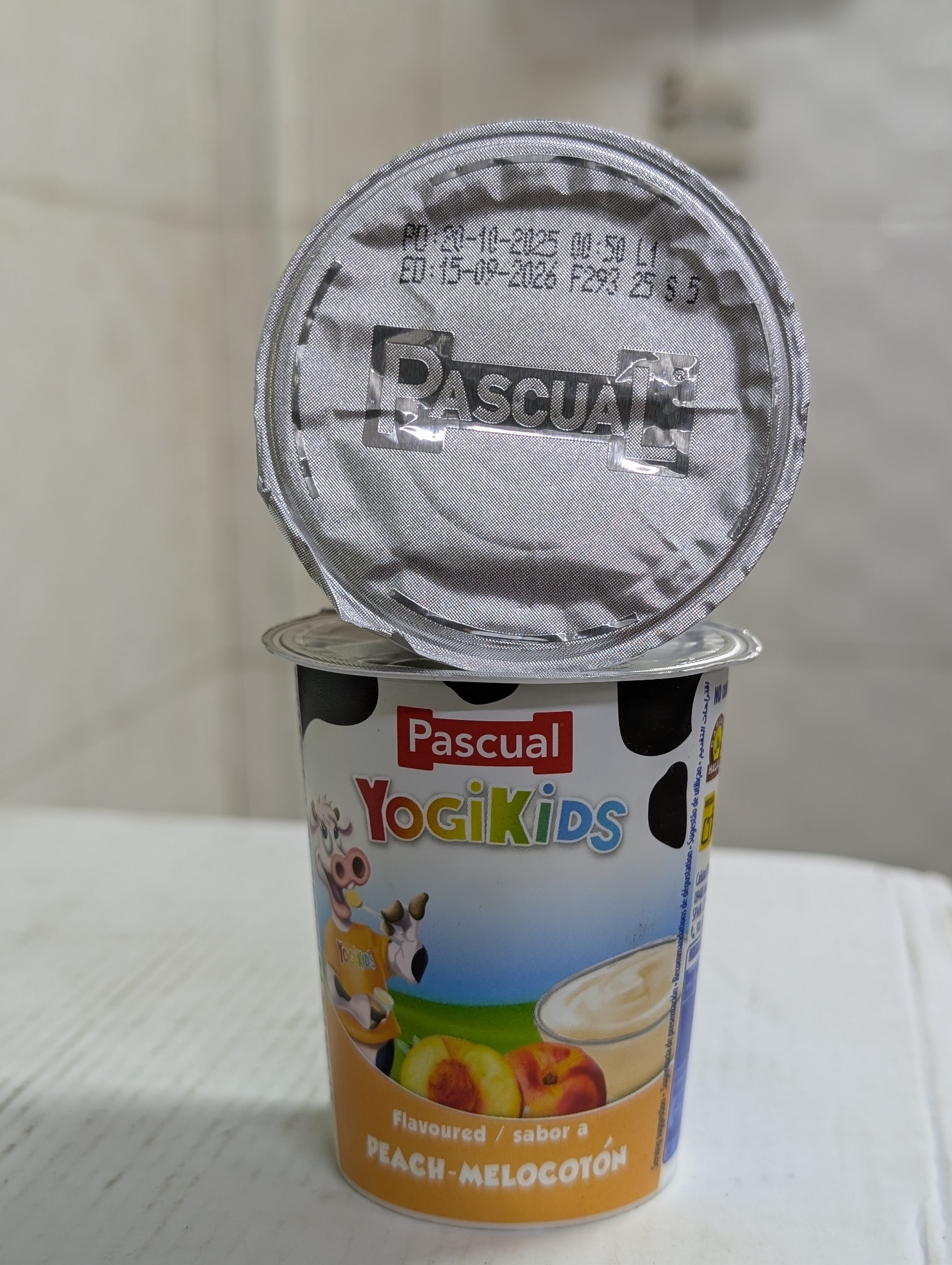 Pascual YogiKids Peach Yogurt