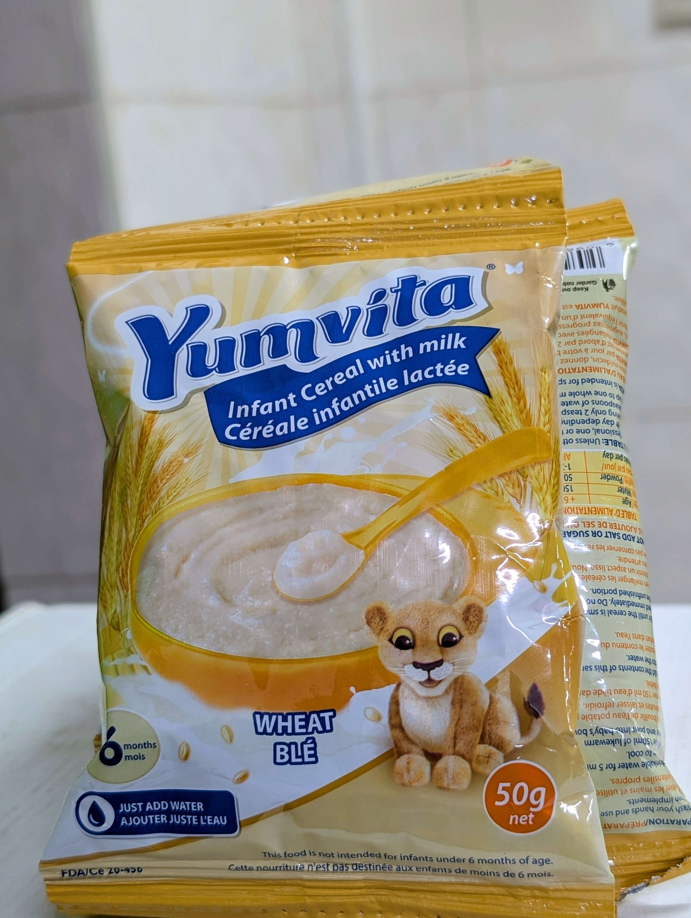 Yumvita Infant Cereal with Milk - Wheat x 10 sachets