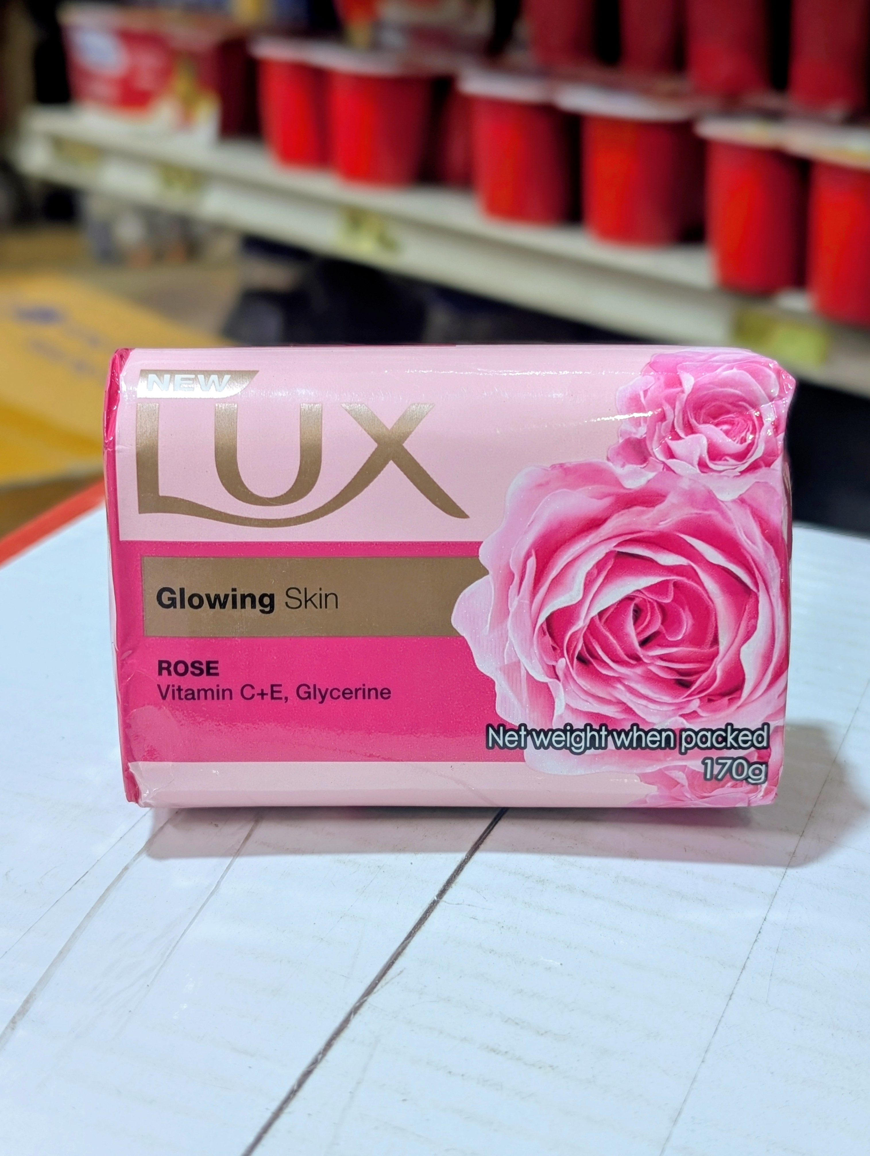 Lux Glowing Skin Rose Soap
