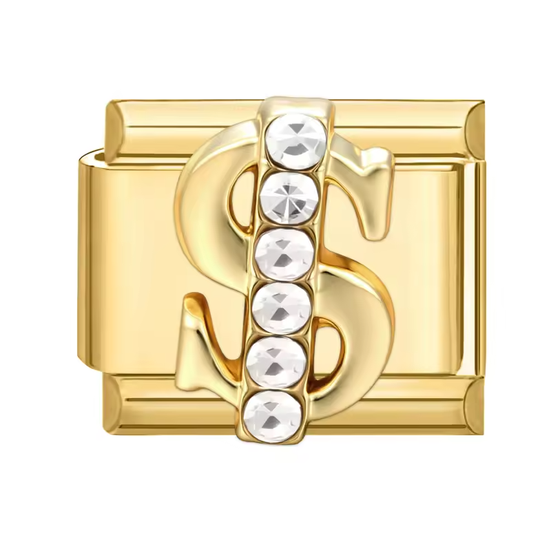 Charm doré symbole dollar