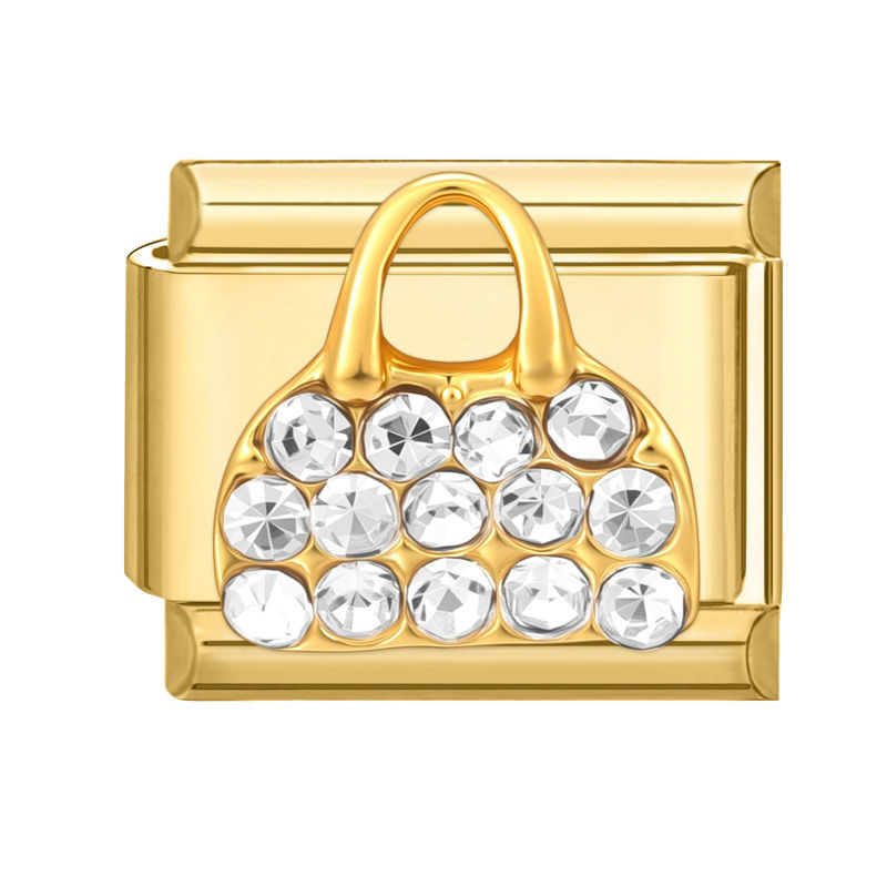 Charm Sac à Main Doré