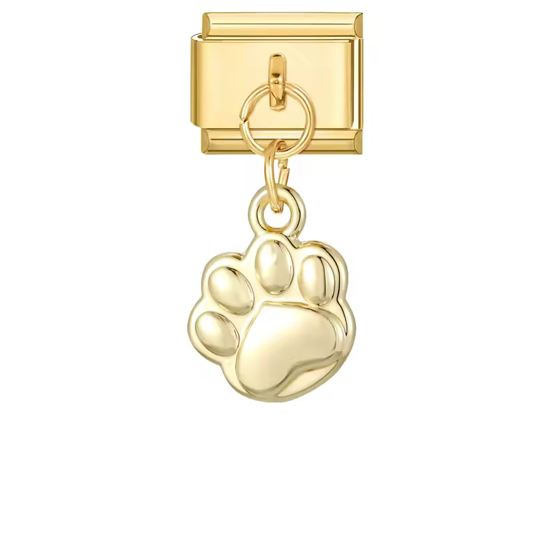 Charm Pendentif Patte Dorée