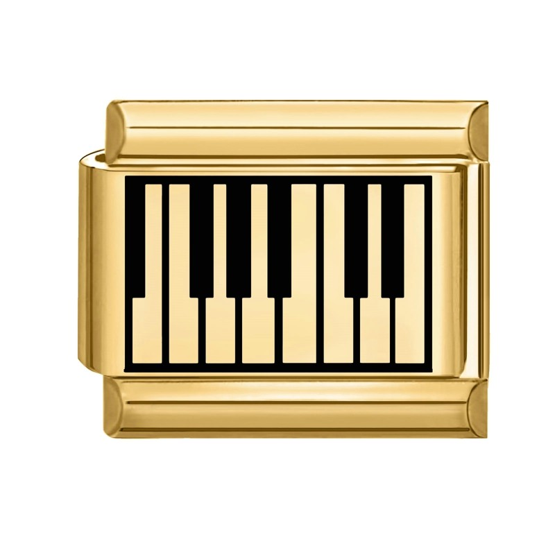 Charm clavier piano doré
