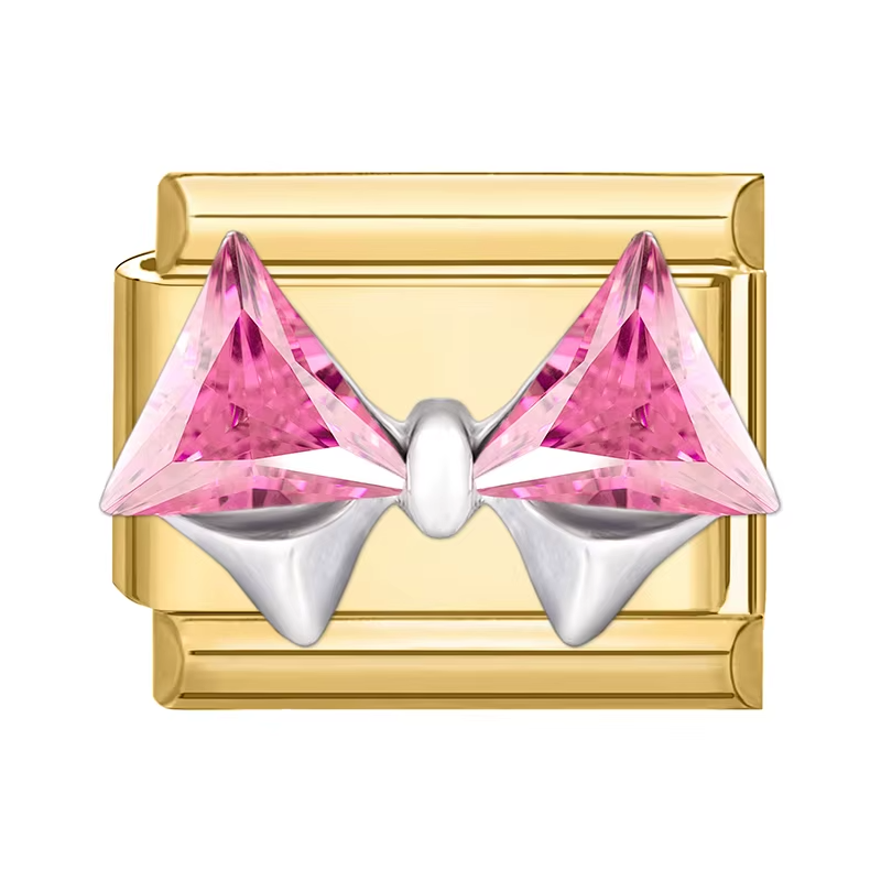 Bracelet charme papillon rose