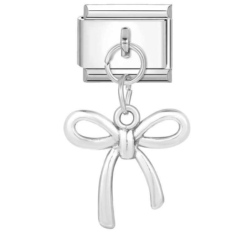 Charm pendentif nœud argenté