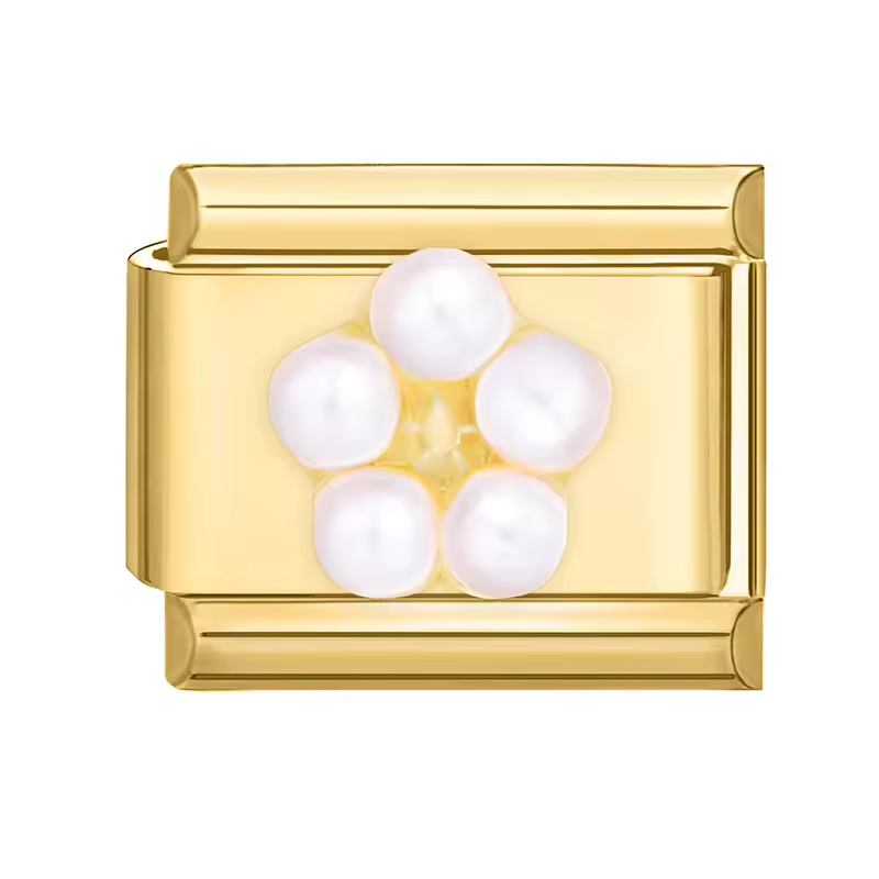 Charm en or avec perles