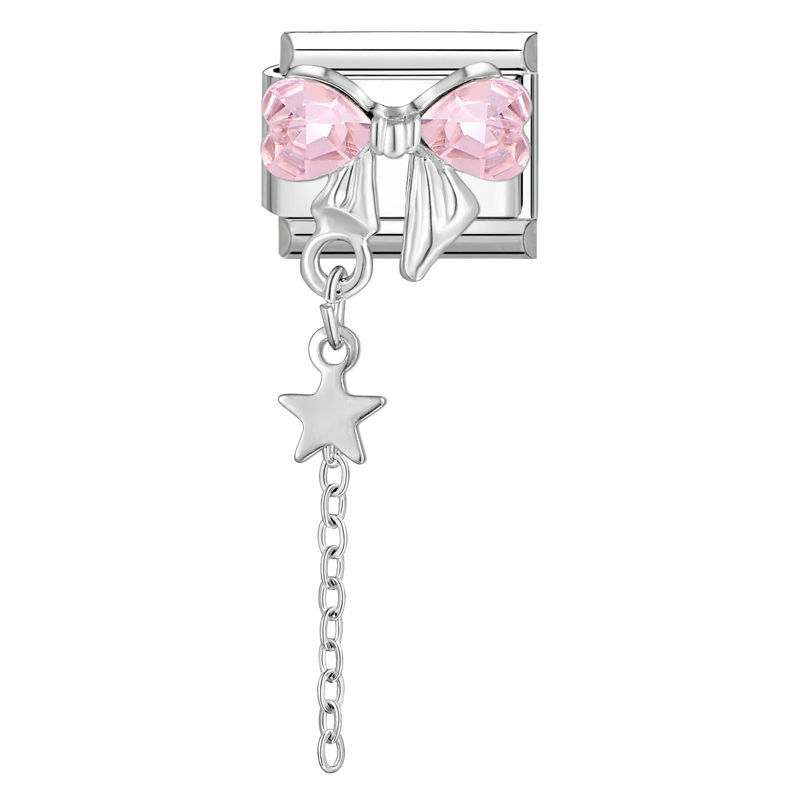 Charm pendentif argenté nœud et étoile