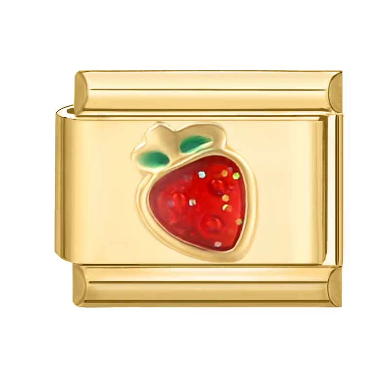 Charm Fraise Doré