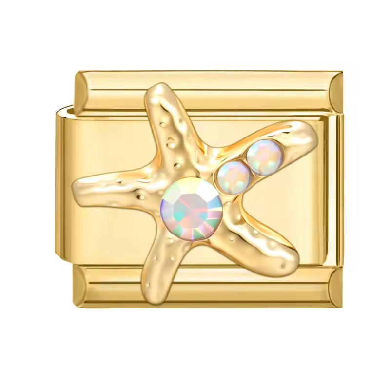 Charm étoile de mer doré