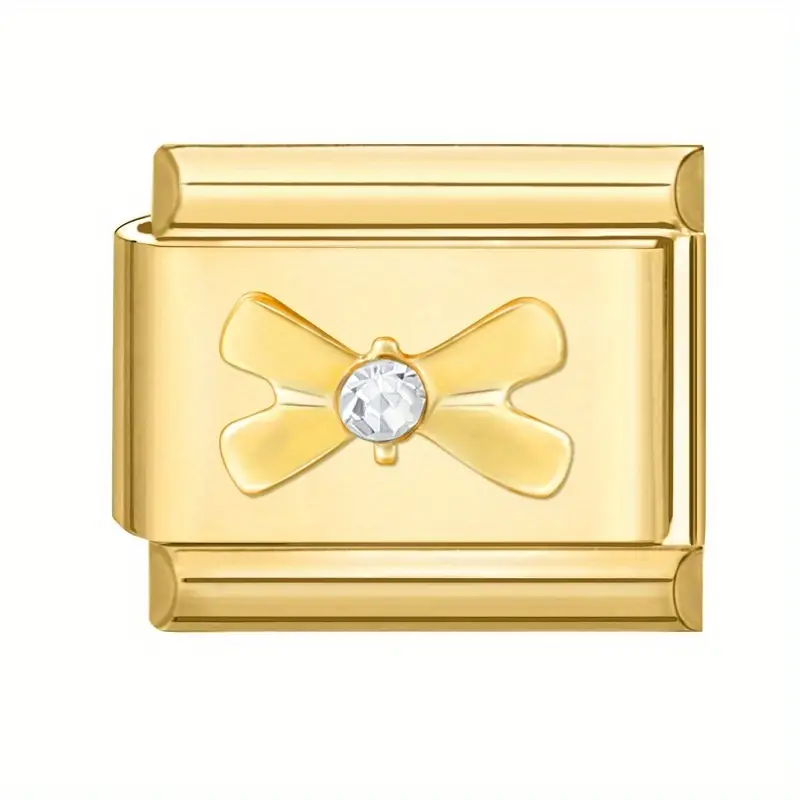 Charm acier doré avec nœud