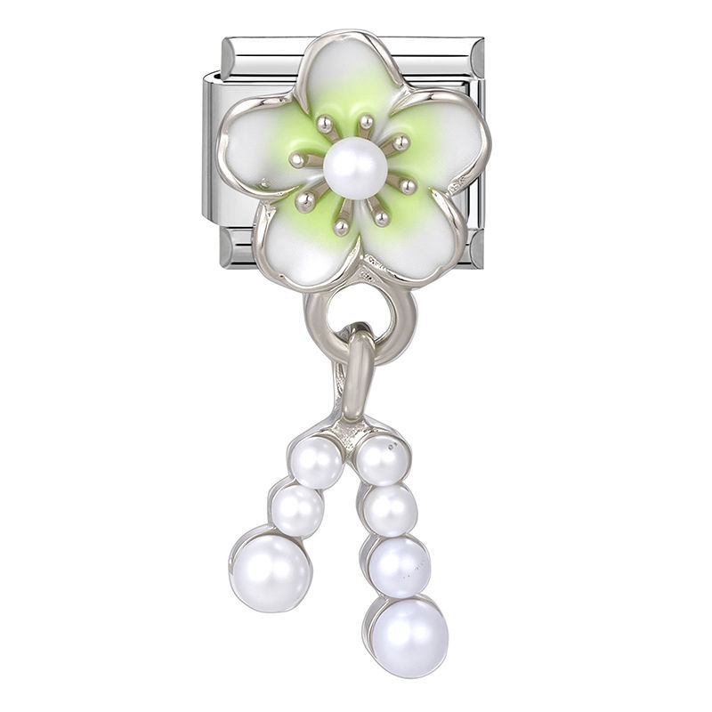 Charm pendentif Fleur et Perles
