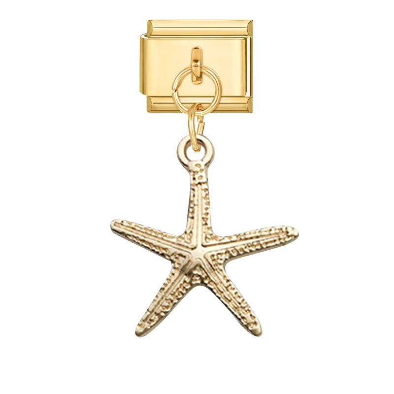 Charm pendentif étoile de mer dorée