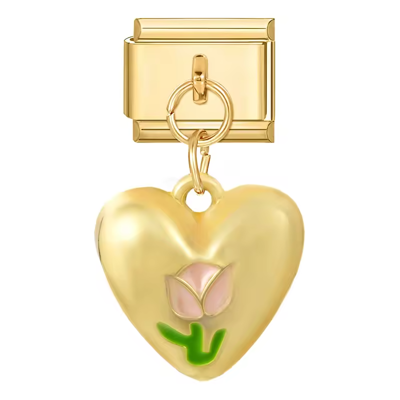 Charm pendentif cœur doré
