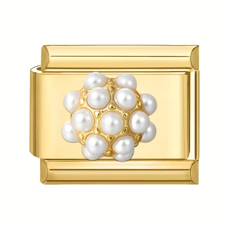 Charm doré perles
