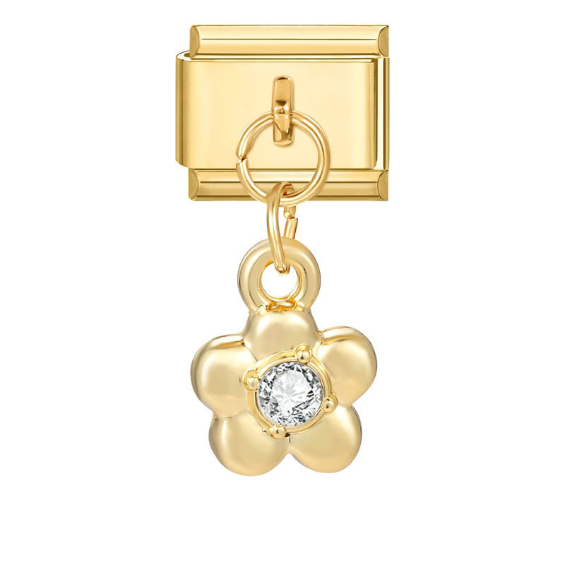 Charm pendentif fleur dorée