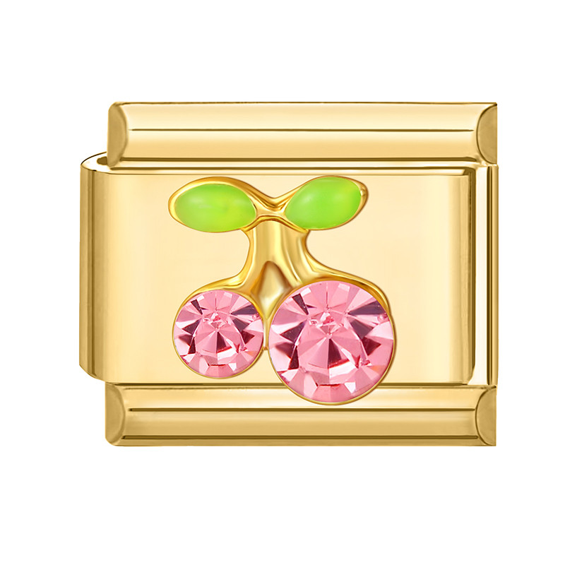 Charme Cerise Acier Doré