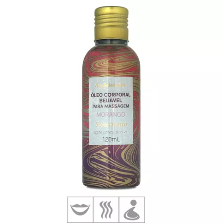 Óleo Corporal Beijável Morango 120mL