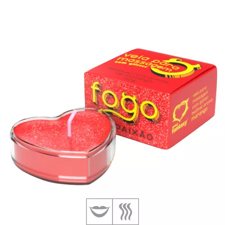 Vela de Massagem Fogo Paixão morango