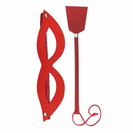 Kit Máscara e Chicote Vermelho