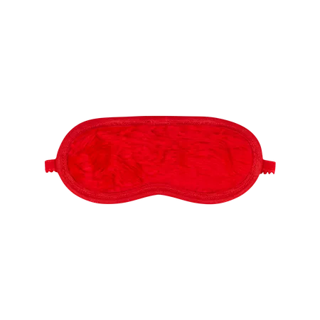 Máscara de Dormir de Cetim Vermelha