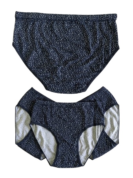 Fancy Dhaage Women’s Printed Bikini Panty | Super Soft Modal Fabric, Lightweight & Breathable | Daily Wear Comfort | Navy Dots