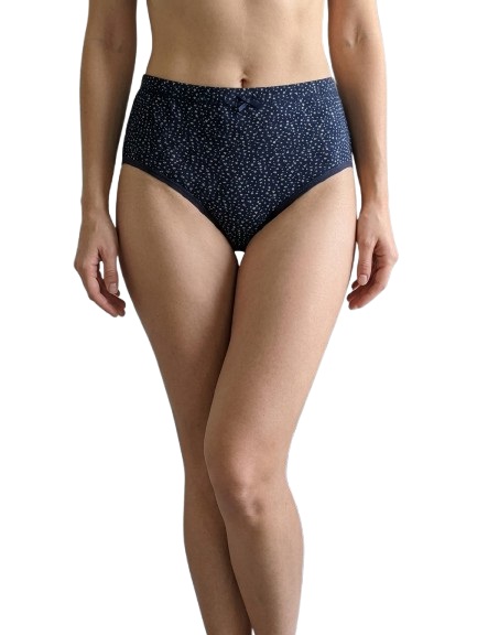Fancy Dhaage Women’s Printed Bikini Panty | Super Soft Modal Fabric, Lightweight & Breathable | Daily Wear Comfort | Navy Dots