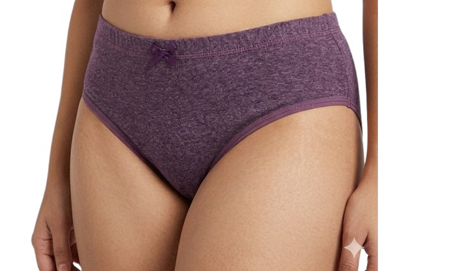 Fancy Dhaage Women’s Modal Bikini Panty | Super Soft Modal Fabric, Breathable & Stretchable | Mid Waist Comfortable Fit | Heather Plum