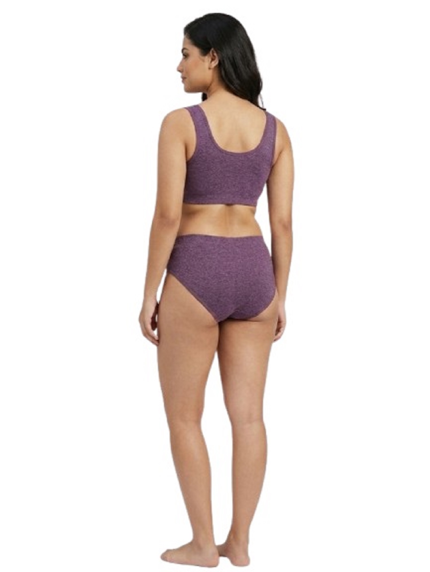 Fancy Dhaage Women’s Modal Bikini Panty | Super Soft Modal Fabric, Breathable & Stretchable | Mid Waist Comfortable Fit | Heather Plum