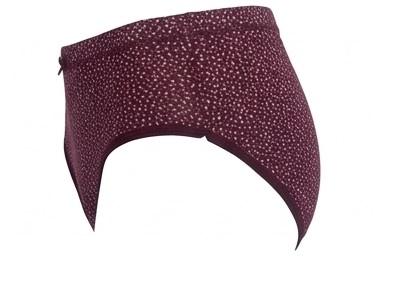 Fancy Dhaage Women’s Printed Bikini Panty | Super Soft Modal Fabric, Lightweight & Breathable | Daily Wear Comfort | Maroon Dots