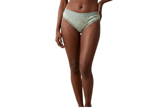 Fancy Dhaage Women’s Cotton Printed Panty | Soft & Breathable Bikini Brief | Everyday Comfort | Sage Green