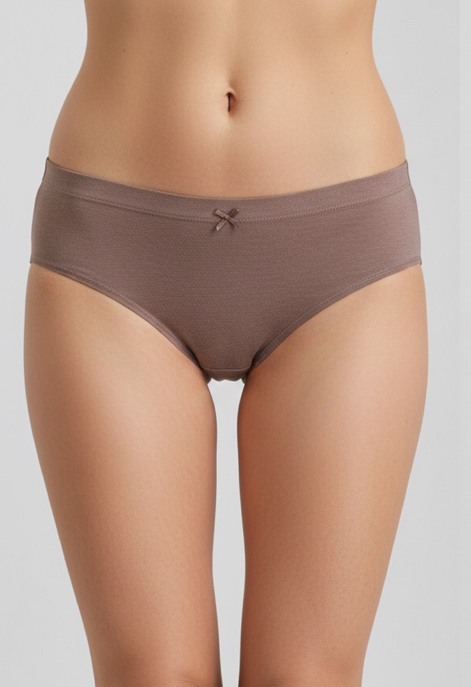 Fancy Dhaage Women’s Modal  Bikini Panties | Soft Stretch, Breathable Everyday Innerwear | Mid Waist Comfort Fit | Mocha Brown