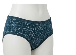 Fancy Dhaage Women’s Modal Bikini Panty | Super Soft Modal Fabric, Breathable & Stretchable | Mid Waist Comfortable Fit | Teal Micro Print