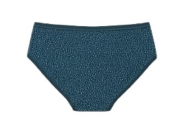 Fancy Dhaage Women’s Modal Bikini Panty | Super Soft Modal Fabric, Breathable & Stretchable | Mid Waist Comfortable Fit | Teal Micro Print