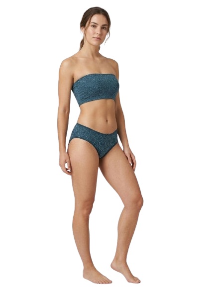 Fancy Dhaage Women’s Modal Bikini Panty | Super Soft Modal Fabric, Breathable & Stretchable | Mid Waist Comfortable Fit | Teal Micro Print