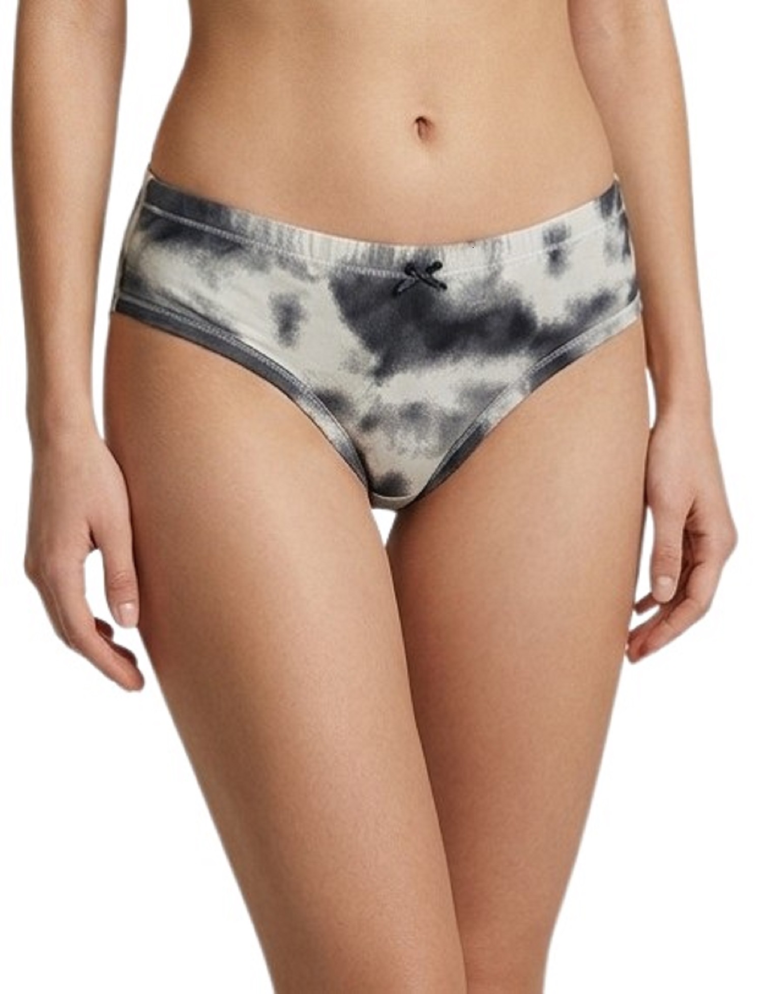 Fancy Dhaage Women’s Modal Bikini Panty | Super Soft Modal Fabric, Breathable & Stretchable | Mid Waist Comfortable Fit | Charcoal Tie-Dye