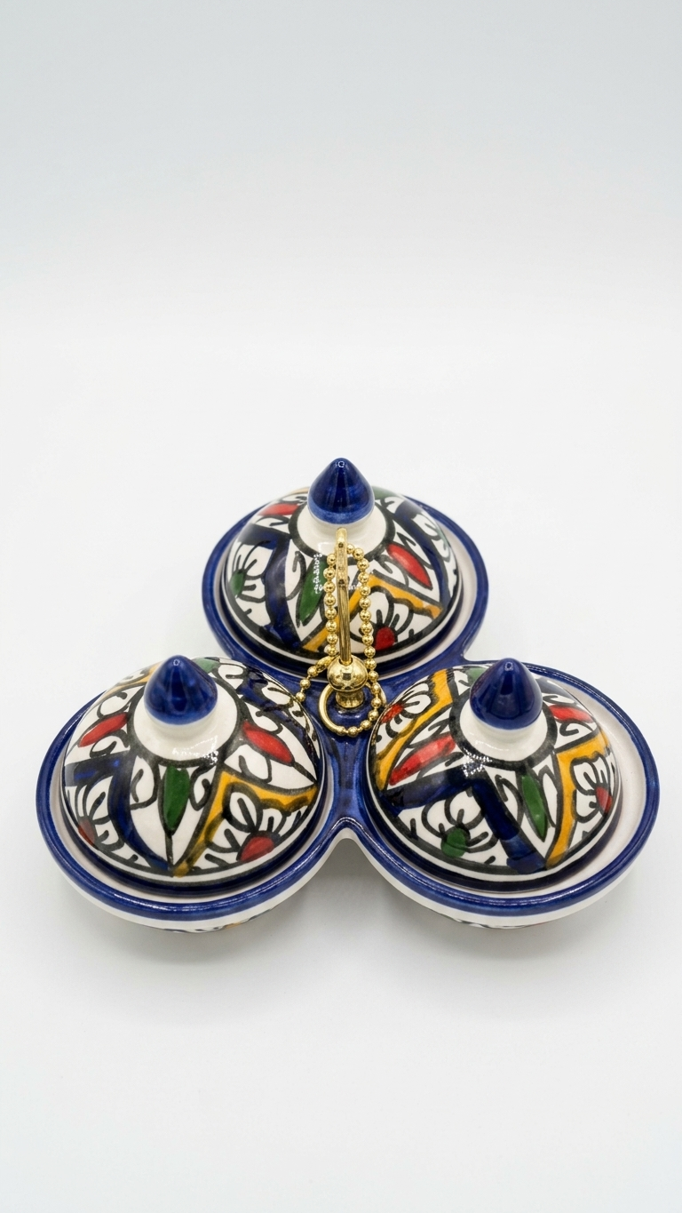 Hand-Painted Ceramic Spice Set