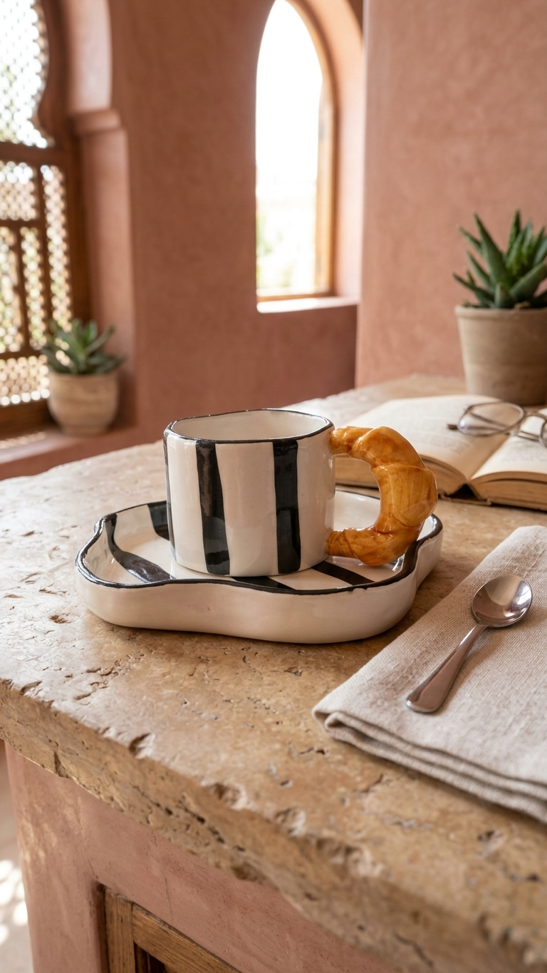 Striped  Coffee Set