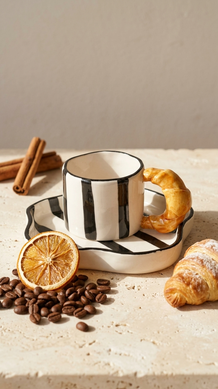 Striped  Coffee Set