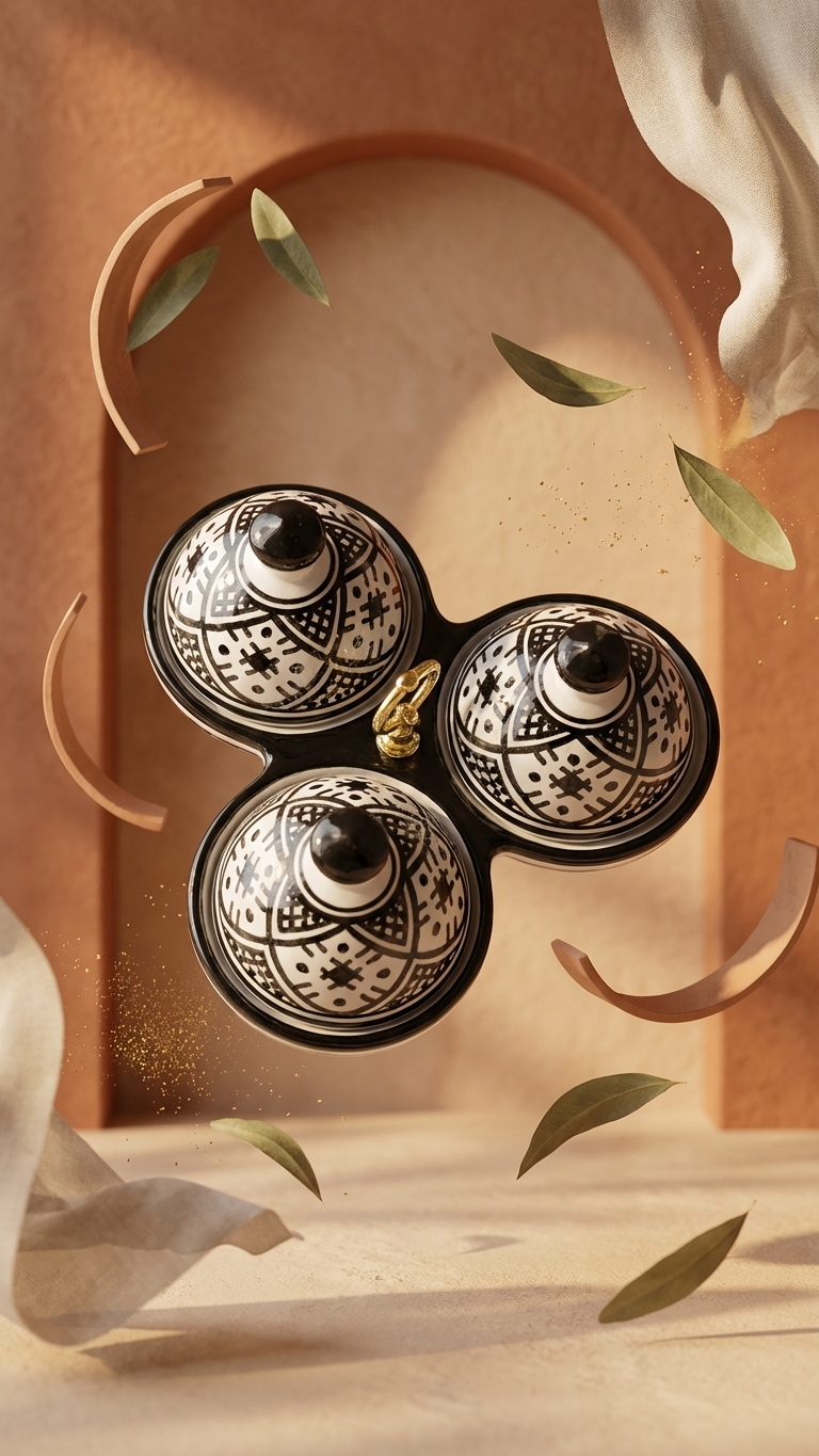 Hand-Painted Ceramic Spice Jars